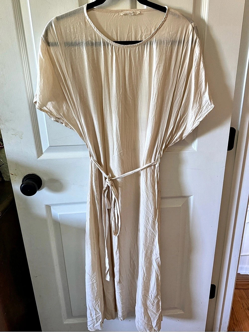 Grade & Gather Midi Dress in Cream Size Small